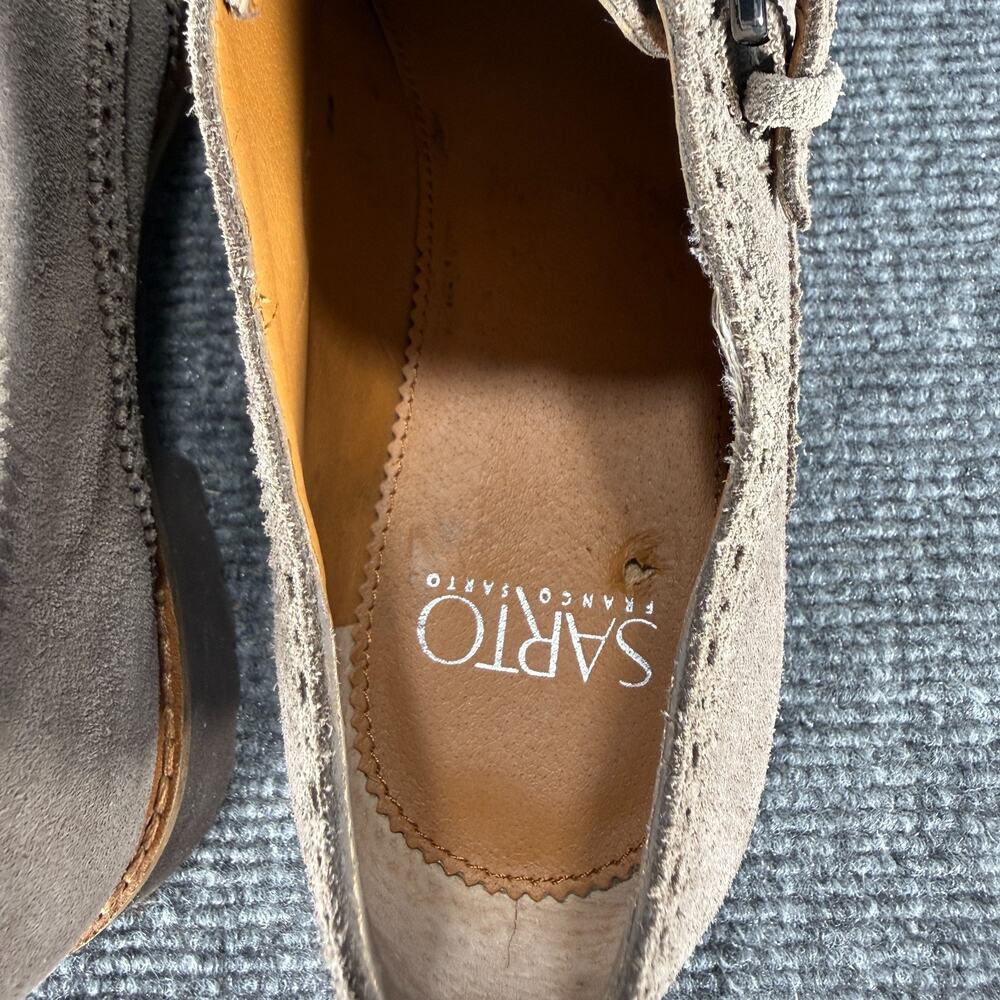 Sarto by Franco Sarto Womens Isa Monk Strap Oxford Shoes Size 7.5 Brown Suede - Picture 11 of 14